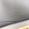HERMES Kelly Cut Pochette Gris Asphalte Swift GHW