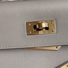 HERMES Kelly Cut Pochette Gris Asphalte Swift GHW