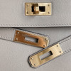 HERMES Kelly Cut Pochette Gris Asphalte Swift GHW