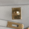 HERMES Kelly Cut Pochette Gris Asphalte Swift GHW