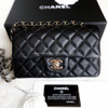CHANEL 21C Black Lambskin Mini Flap Bag Light Gold Hw