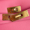 HERMES Kelly 28 Sellier Rose Azalee Epsom GHW *New
