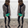 HERMES Kelly Cut Pochette Vert Vertigo Swift PHW