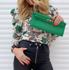 HERMES Kelly Cut Pochette Vert Vertigo Swift PHW