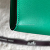 HERMES Kelly Cut Pochette Vert Vertigo Swift PHW