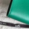 HERMES Kelly Cut Pochette Vert Vertigo Swift PHW