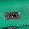 HERMES Kelly Cut Pochette Vert Vertigo Swift PHW