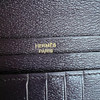 HERMES Aubergine Matte Alligator Bearn Compact Wallet GHW