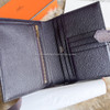 HERMES Aubergine Matte Alligator Bearn Compact Wallet GHW
