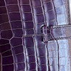 HERMES Aubergine Matte Alligator Bearn Compact Wallet GHW