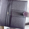 HERMES Aubergine Matte Alligator Bearn Compact Wallet GHW