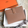 HERMES Bearn Compact Wallet Quebracho Chèvre Mysore Z *New
