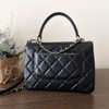 CHANEL 2021 Black Lambskin Small Trendy CC Lt Gold Hw
