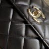 CHANEL 2021 Black Lambskin Small Trendy CC Lt Gold Hw