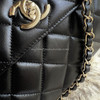 CHANEL 2021 Black Lambskin Small Trendy CC Lt Gold Hw
