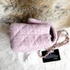 CHANEL 21S Pink Tweed Rectangle Mini LGHW *New