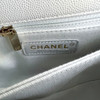 CHANEL 19P Small (Mini) Lt Grey Coco Handle Lt Gold Hw *New