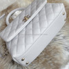CHANEL 19P Small (Mini) Lt Grey Coco Handle Lt Gold Hw *New