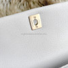 CHANEL 19P Small (Mini) Lt Grey Coco Handle Lt Gold Hw *New
