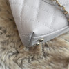 CHANEL 19P Small (Mini) Lt Grey Coco Handle Lt Gold Hw *New