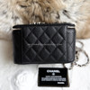 CHANEL Black Caviar Small Vanity Case GHW *New
