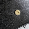 CHANEL 22P Black Caviar Camélia Wallet on Chain WOC LGHW *New