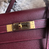HERMES Kelly 32 Sellier Rouge H Epsom GHW