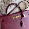 HERMES Kelly 32 Sellier Rouge H Epsom GHW