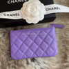 CHANEL 20S Purple Caviar Mini O-Case Pouch *New