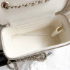CHANEL 22C ECRU CAVIAR SMALL VANITY CASE LGHW
