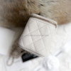 CHANEL 22C ECRU CAVIAR SMALL VANITY CASE LGHW