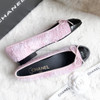 CHANEL 22C Pink Tweed Ballerina Flats 35.5 *New