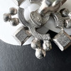 CHANEL Silver CC Drop Earrings