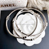 CHANEL 22P Set of 3 CC Bangles Baguette Crystals *New