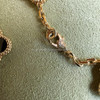 VAN CLEEF & ARPELS 20 Motifs Vintage Alhambra Long Necklace Onyx 18K YG