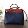 HERMES Herbag Zip 31 Bleu Marine/ Rouge H PHW