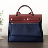 HERMES Herbag Zip 31 Bleu Marine/ Rouge H PHW