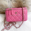 CHANEL 20S Pink Caviar Small Vanity Case GHW