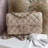 CHANEL 21P Iridescent Gold Mini Flap LGHW