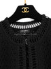 CHANEL 20P Knit Cardigan Camélia Buttons 34 FR