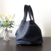 HERMES Picotin Lock 22 Bleu Nuit Clemence PHW