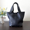 HERMES Picotin Lock 22 Bleu Nuit Clemence PHW
