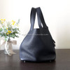 HERMES Picotin Lock 22 Bleu Nuit Clemence PHW