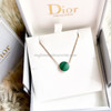DIOR Rose Des Vents Necklace 18K YG/ Diamond/ Malachite