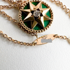DIOR Rose Des Vents Necklace 18K YG/ Diamond/ Malachite