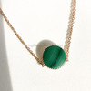 DIOR Rose Des Vents Necklace 18K YG/ Diamond/ Malachite