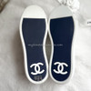 CHANEL CC Sneakers White/ Navy 35.5 *New