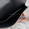 HERMES Dogon Card Holder Noir PHW