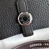 HERMES Dogon Card Holder Noir PHW