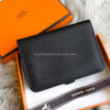 HERMES Dogon Card Holder Noir PHW